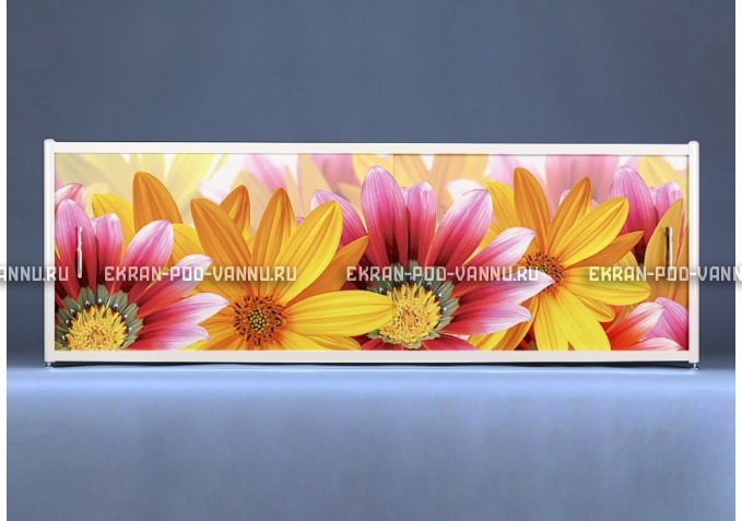 Раздвижной ФОТО экран - Flowers – купить по цене 8500 руб. в интернет-магазине в городе Ульяновск картинка 1
