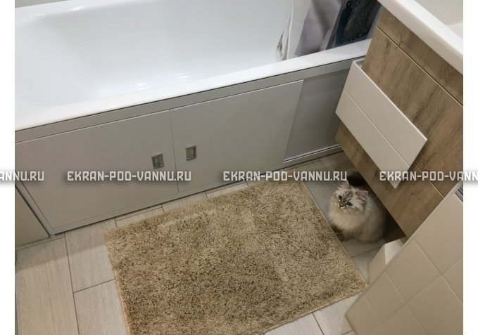 Экран из МДФ EMMY Монро 170 белый в алюминиевой раме – купить по цене 5800 руб. в интернет-магазине в городе Ульяновск картинка 2