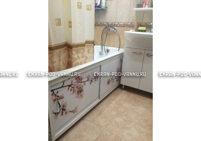 Раздвижной ФОТО экран - Белая акация – купить по цене 8500 руб. в интернет-магазине в городе Ульяновск картинка 1