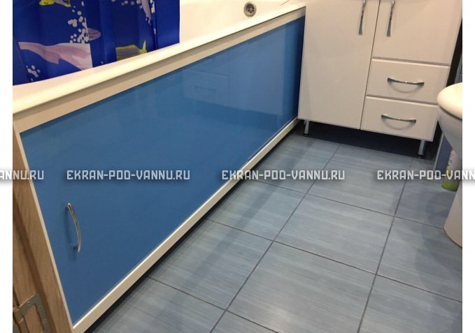 Раздвижной экран EUROPLEX Комфорт голубой – купить по цене 6750 руб. в интернет-магазине в городе Ульяновск картинка 1