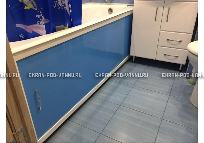 Раздвижной экран EUROPLEX Комфорт голубой – купить по цене 6750 руб. в интернет-магазине в городе Ульяновск картинка 3