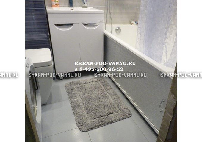 Раздвижной экран EUROPLEX Комфорт Серебро колотый лед – купить по цене 6550 руб. в интернет-магазине в городе Ульяновск картинка 2