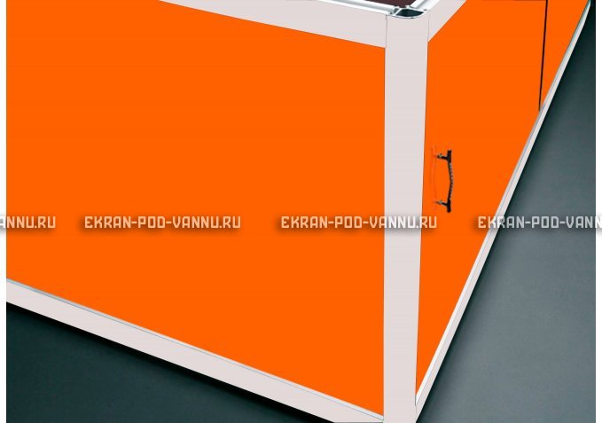 Угловой экран EUROPLEX Комфорт оранжевый – купить по цене 8180 руб. в интернет-магазине в городе Ульяновск картинка 1